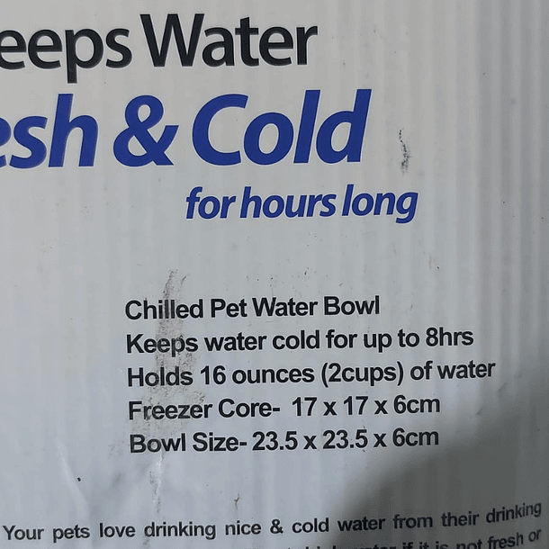 Plato Bowl Mantiene Agua Fresca Para Mascota - Verano Frosty 6