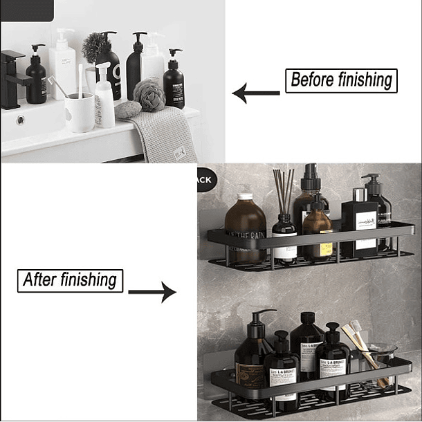 Estante de Almacenamiento para baño sin perforaciones  6