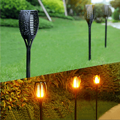 Lámpara de Llama Solar, Lámpara de Sensor Exterior de 96 LED 