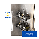 Estante de Almacenamiento para baño sin perforaciones - PACK 2 UNIDADES 1