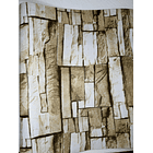 PACK 3 UNIDADES Papel Mural Piedras Ladrillo café  1