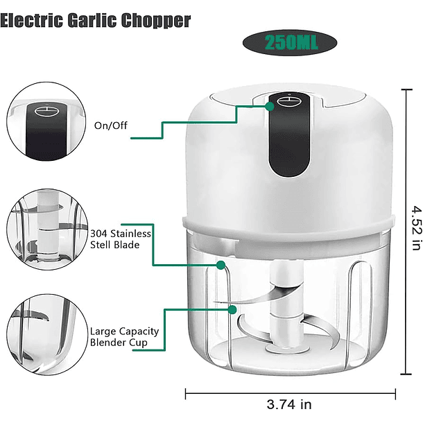 Mini Picadora de Alimentos Eléctrica 2