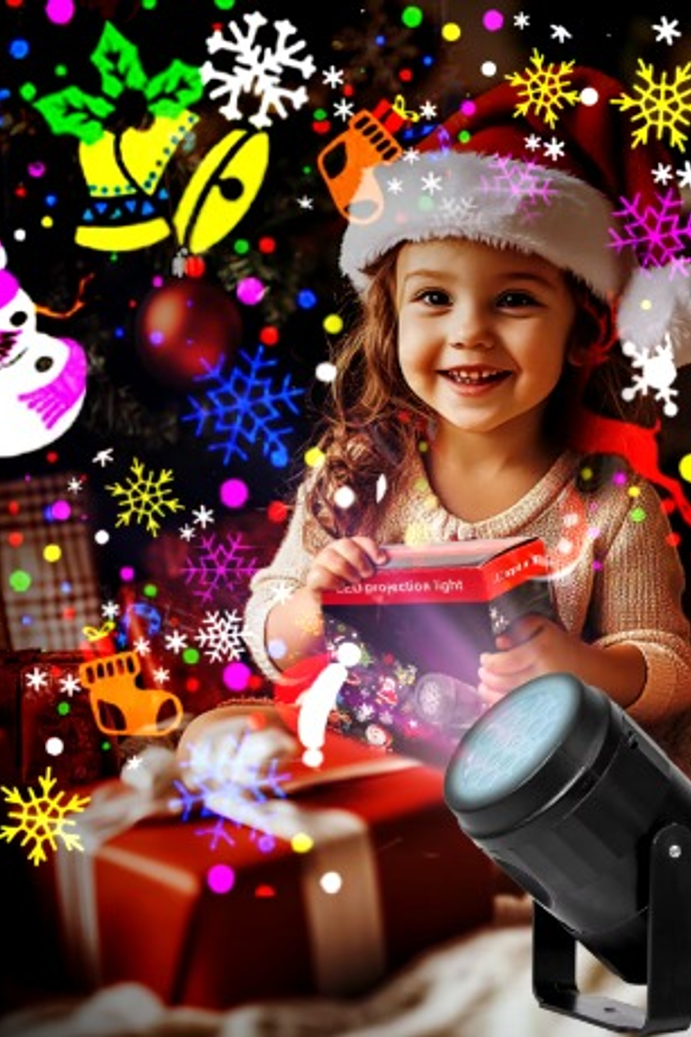 Proyector Proyector de luz de Navidad, lámpara de proyección LED 