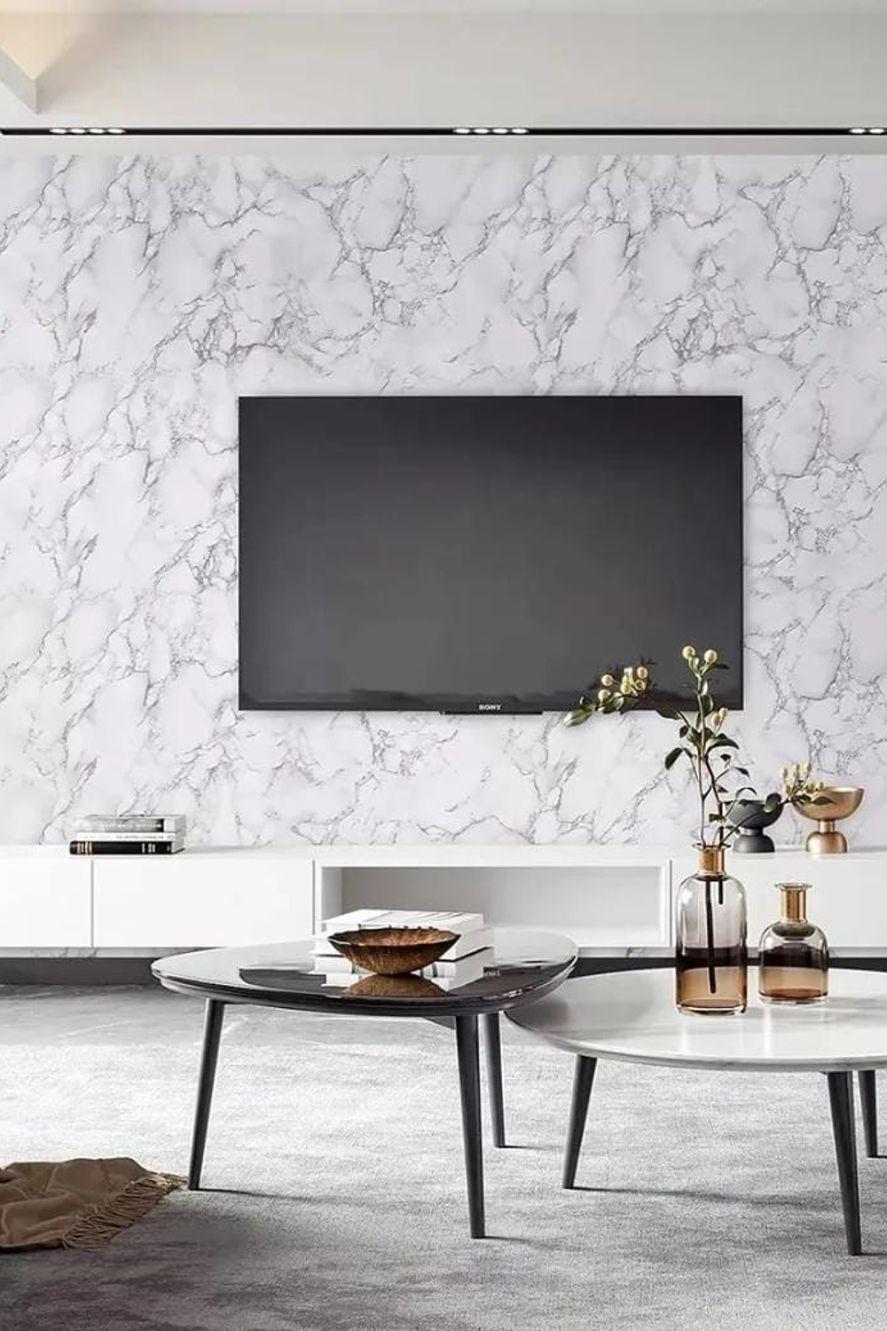 Papel Decomural Mármol blanco 10m x 60 cm