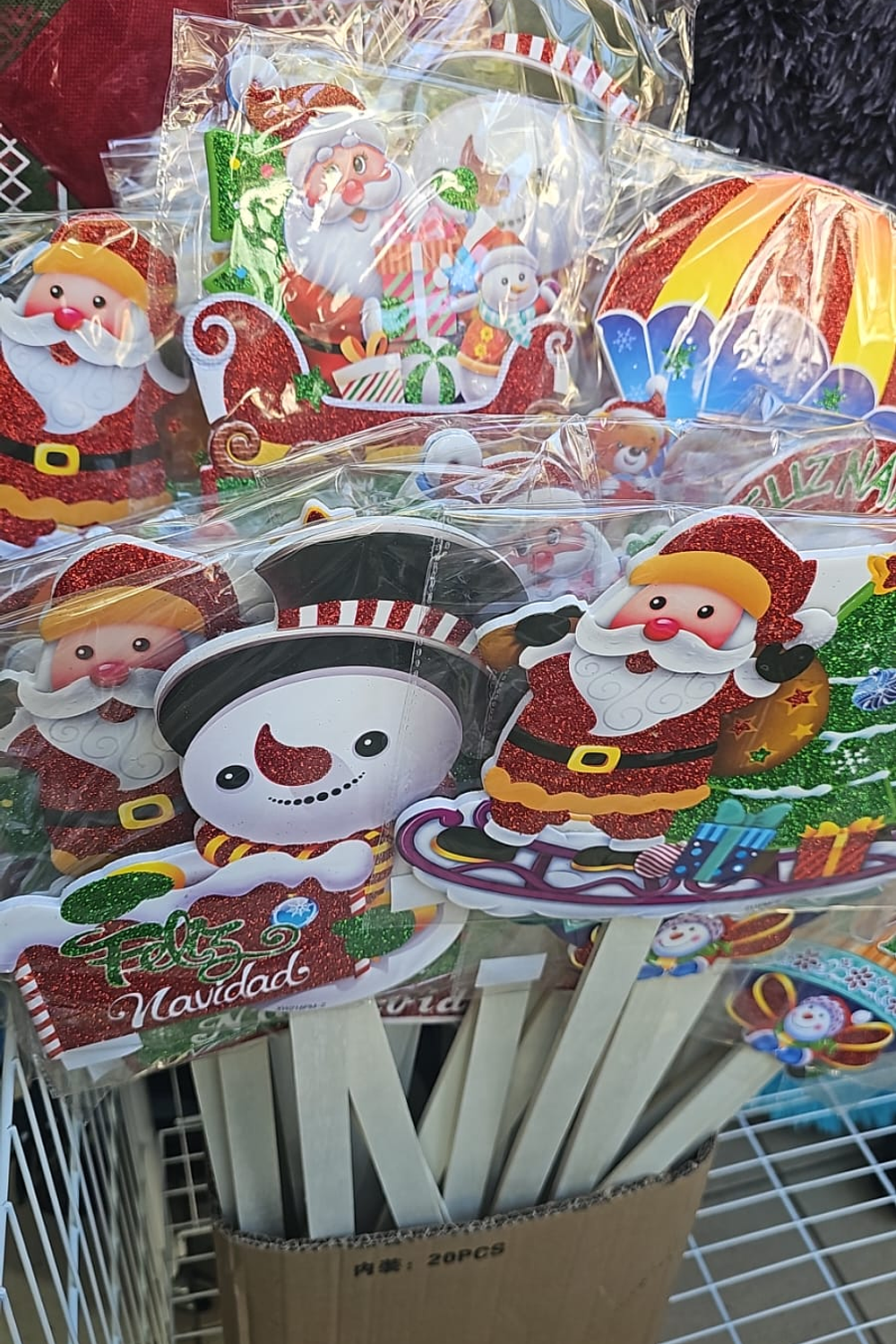 Estacas navideñas para Jardín- Pack 12 unidades 