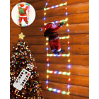 Escalera con Luces y viejito pascuero 1