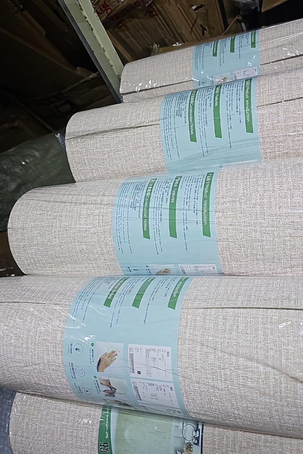 Papel autoadhesivo con textura de Lino color Beige