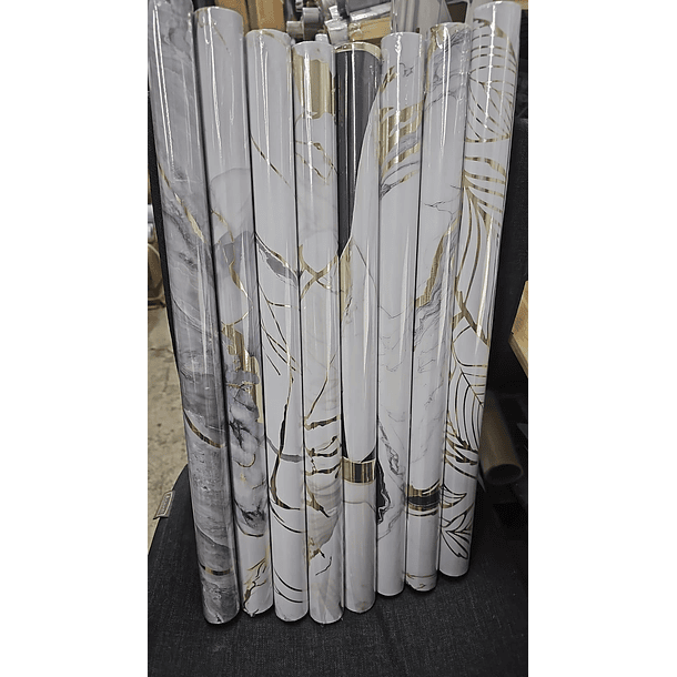  Papel Decomural con capa interna de Aluminio -Hojas doradas 5