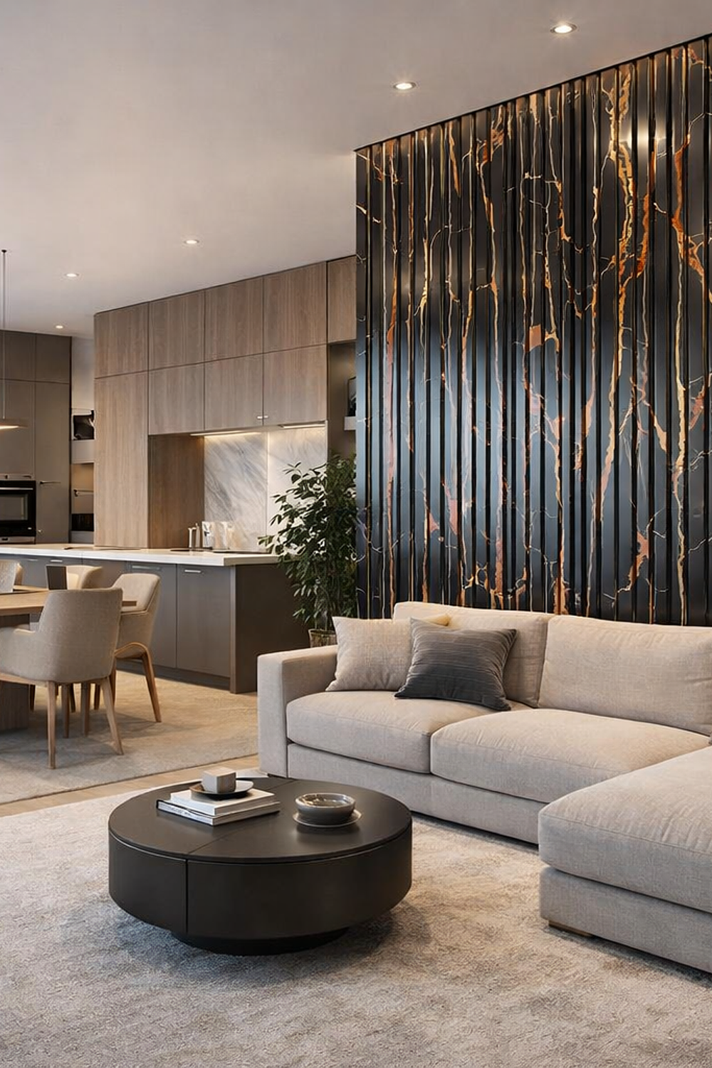 Wall Panel (panel de pared) Revestimiento Muros y Cielos Marmol negro 