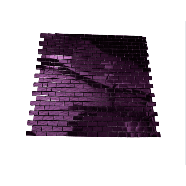 Pack 20 unidades Pegatina mosaico 3D tipo espejo 30x30 MORADO 3