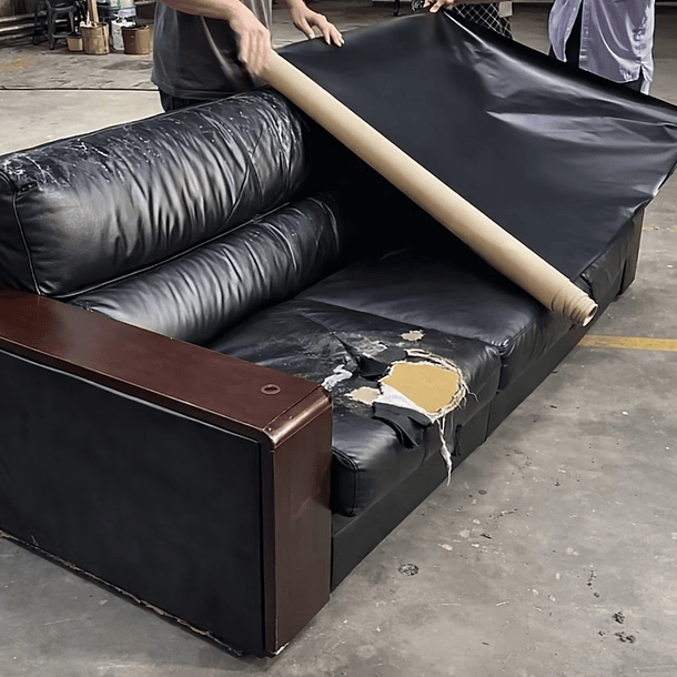 Parche de reparación de Ecocuero Negro  1