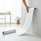 Papel Mural Pvc Texturizado Blanco Forma De Madera 10 X 60 2