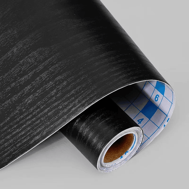 Papel  Decomural Texturizado Estilo Madera negro 2