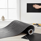 Papel  Decomural Texturizado Estilo Madera negro 1