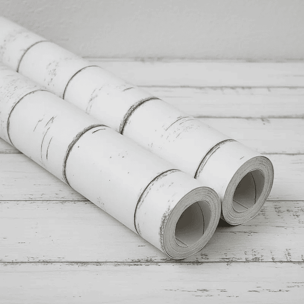 Papel Mural Pvc Texturizado Blanco Forma madera vintage rayas negras  1