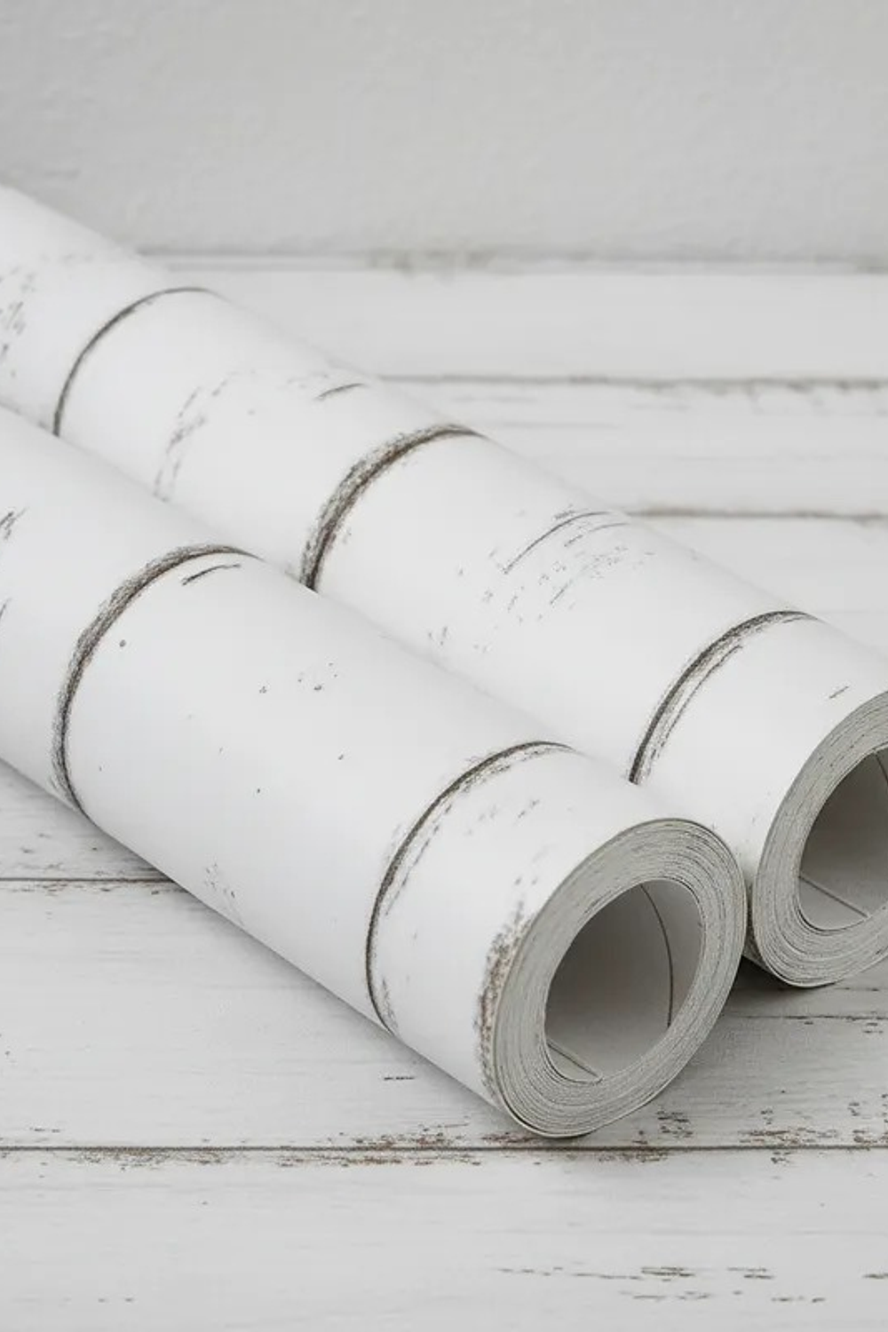 Papel Mural Pvc Texturizado Blanco Forma madera vintage rayas negras 