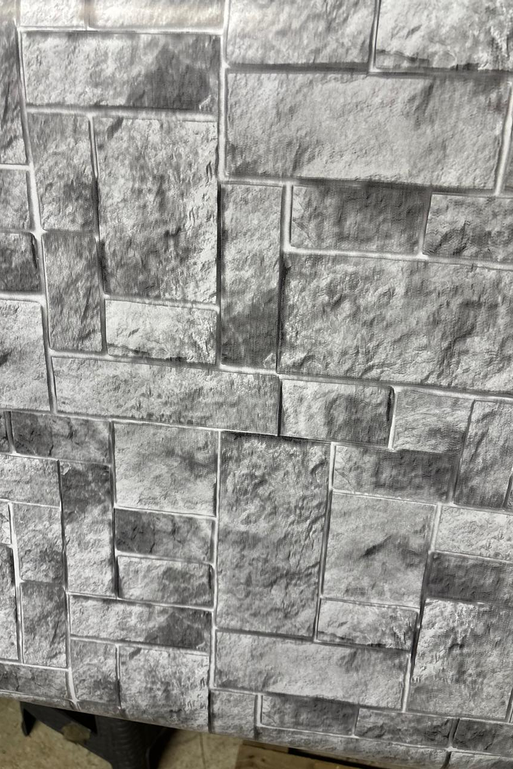  PACK DE 3 UNIDADES Papel mural cuadros piedras gris 