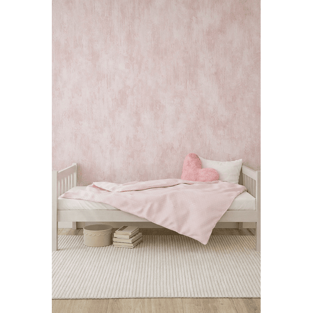 Papel decomural texturizado cemento rosa 3