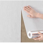 Papel autoadhesivo con textura de Lino color blanco 50 cm x 2.8m 1