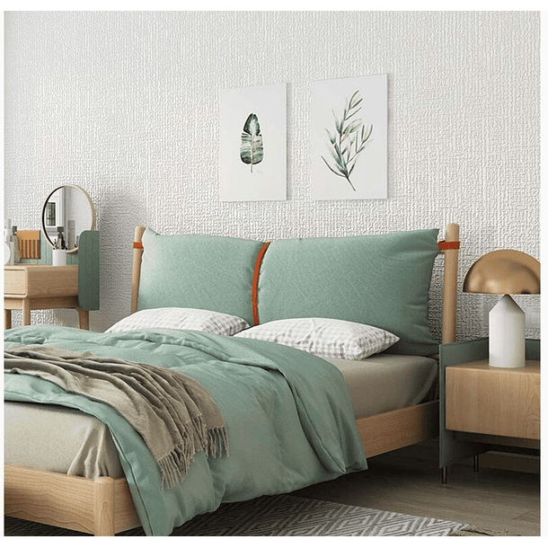 Papel autoadhesivo con textura de Lino color blanco 50 cm x 2.8m 8