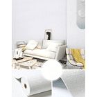 Papel autoadhesivo con textura de Lino color blanco 50 cm x 2.8m 6