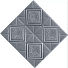  Pack 10 unidades - Revestimiento Pared Lamina 3d Pegatina Rombo Gris 3