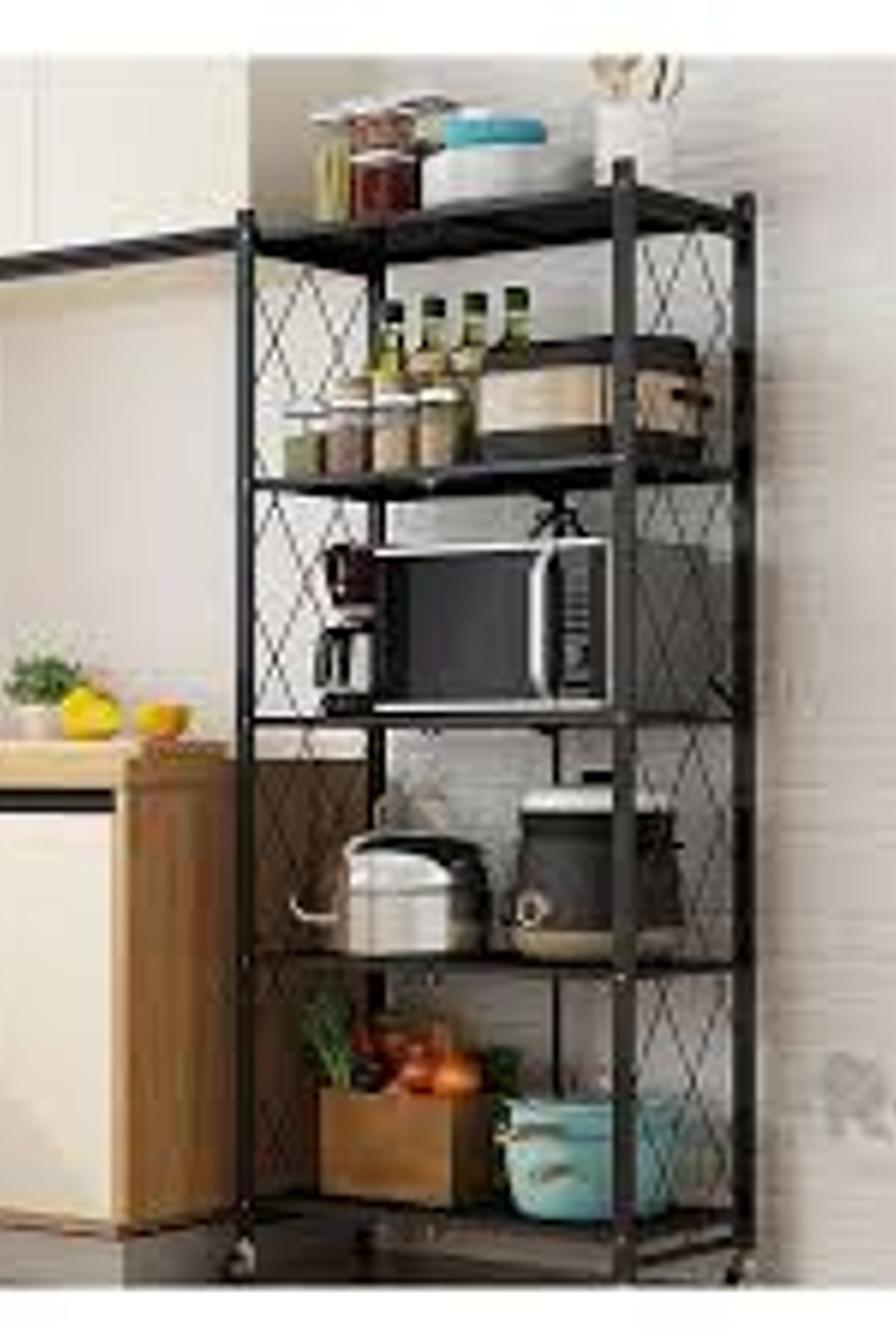 Rack organizador metálico plegable