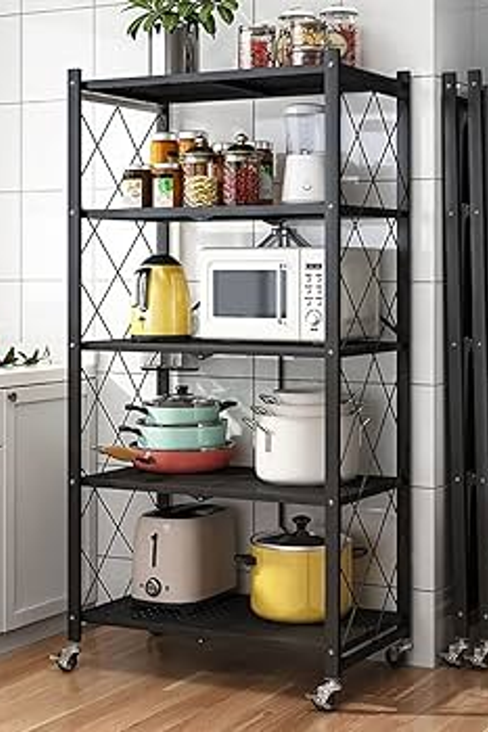 Rack organizador metálico plegable