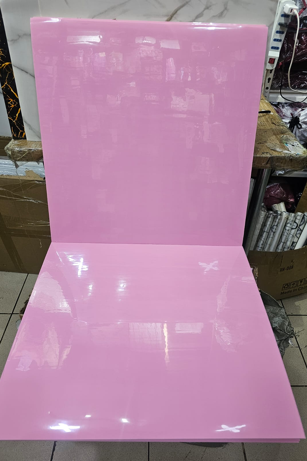 Pegatinas de pared -60x60  Sólido Rosa Pack 10 unidades 