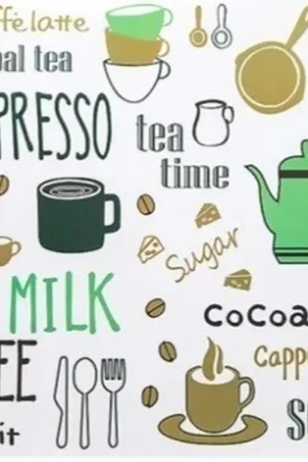 Papel Mural Pvc Estampado Coffee 