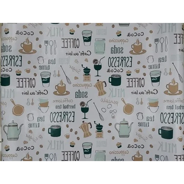 Papel Mural Pvc Estampado Coffee  3