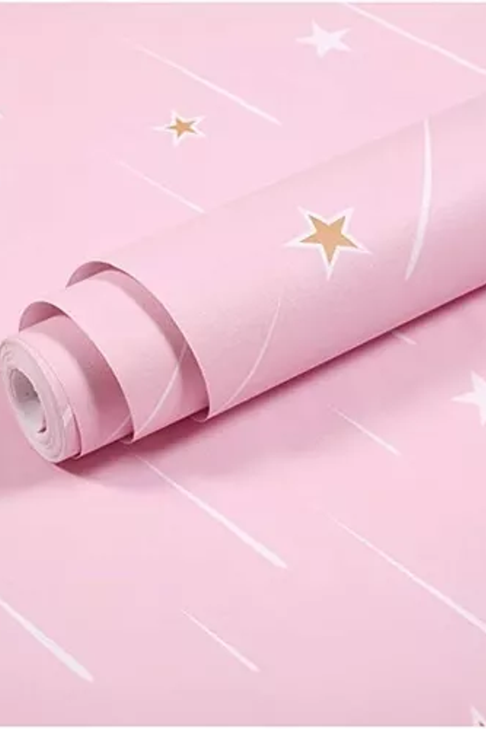 Papel decomural estrellas Rosa 