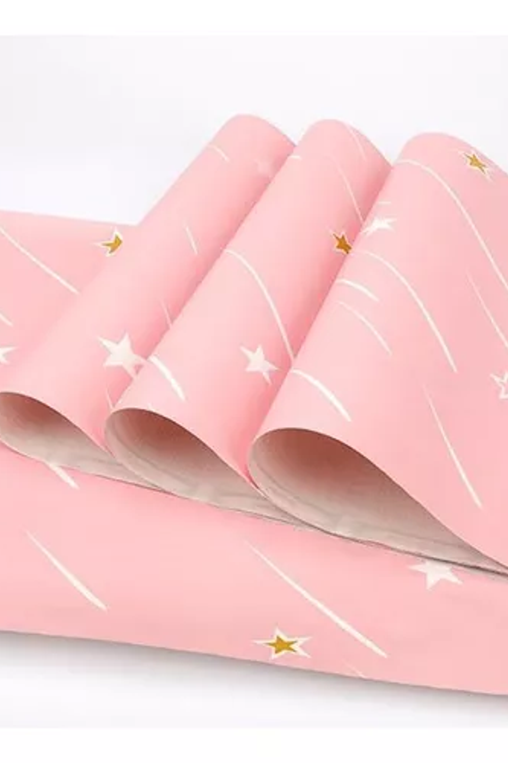 Papel decomural estrellas Rosa 
