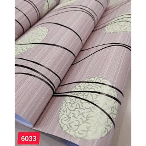  Papel Decomural Ondas y Círculos Rosa 2