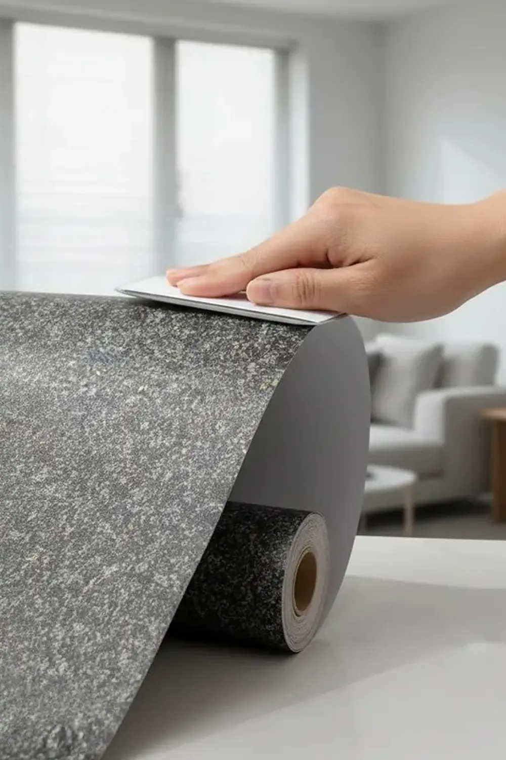 Papel Decomural  texturizado negro 