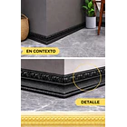 Guardapolvo Rollo Moldura Cornisa Zócalo Adhesivo Negro  4