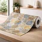 Papel mural  Piedras naranja, gris , marrón bordes blancos PACK DE  3 UNIDADES 1