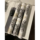 Papel Decomural  Premium Mosaico elegante negro y dorado Texturizado 8