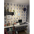 Papel Decomural  Premium Mosaico elegante negro y dorado Texturizado 1