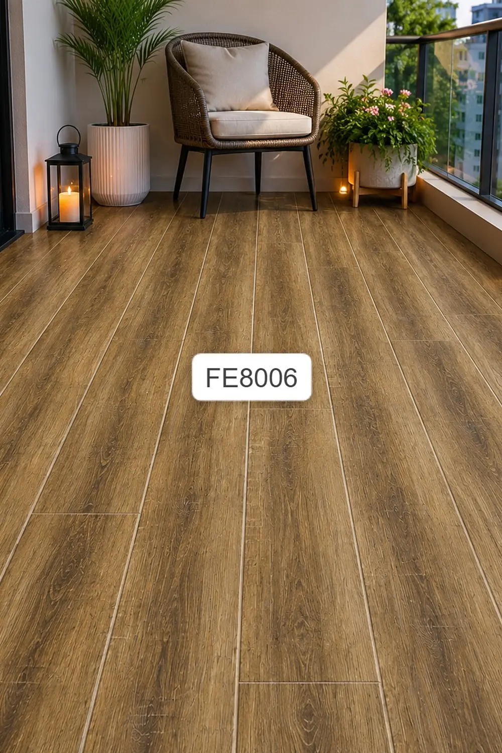 Piso Vinílico Premium Madera Café 8008