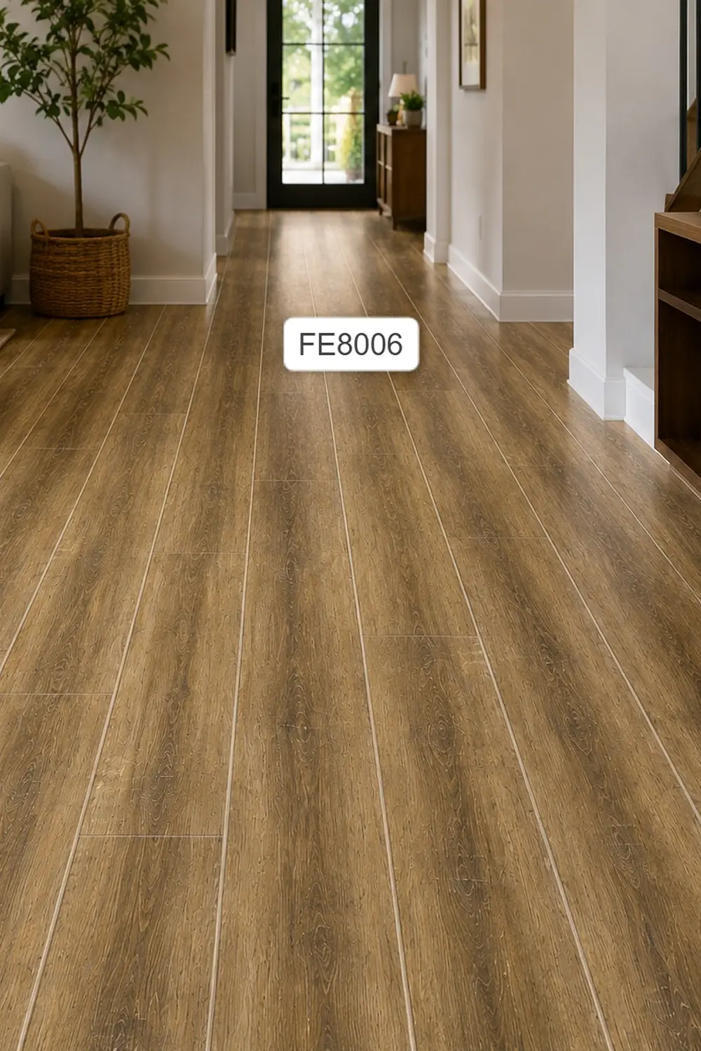 Piso Vinílico Premium Madera Café 8008