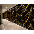 Pegatinas de pared - Mármol negro con vetas doradas  60x60  pack 10 unidades 4