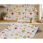 Papel Decomural  con  Estampado Coffee 1