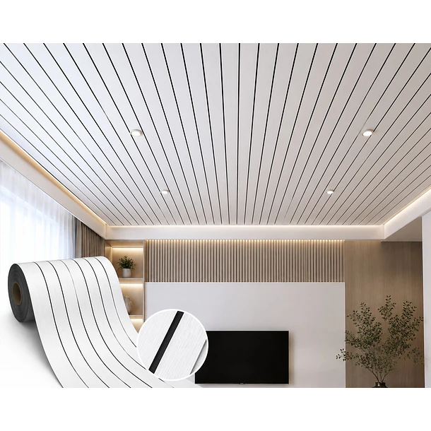 Papel Decomural Autoadhesivo Wall Panel Blanco  2