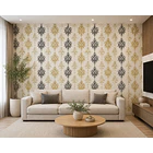 Papel Decomural  Premium Mosaico elegante negro y dorado Texturizado 1
