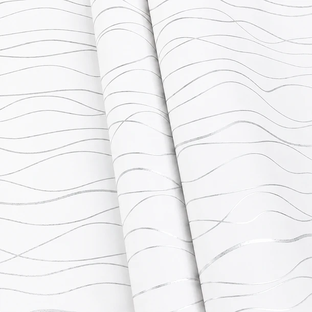 Papel Decomural Autoadhesivo Ondas Plateadas  3