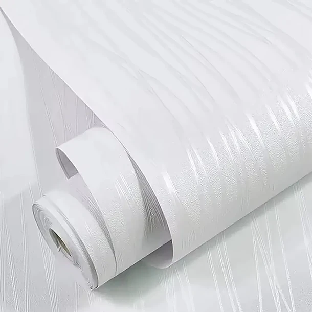 Papel Decomural Texturizado Autoadhesivo Ondas Blancas  1