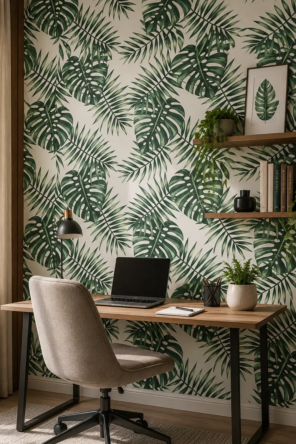 Papel Decomural Hojas Palmera