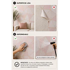 Papel Mural Autoadhesivo Triángulos Rosa Dorado 10m x 60cm 5
