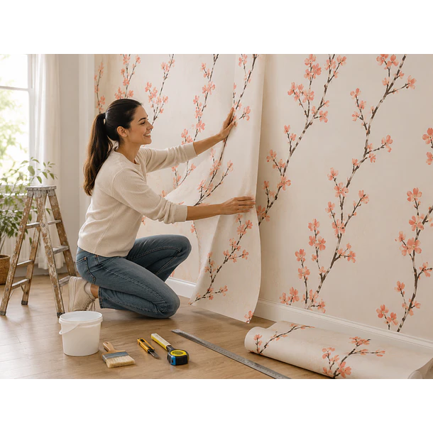 Papel Mural Autoadhesivo Flor De Cerezo 45cm x 10m 1